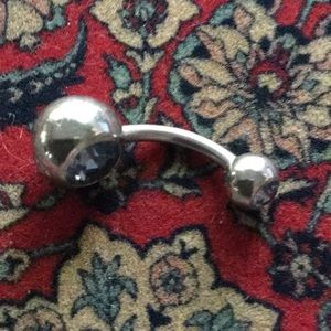 Navel Ring Jewelry with Blue stone